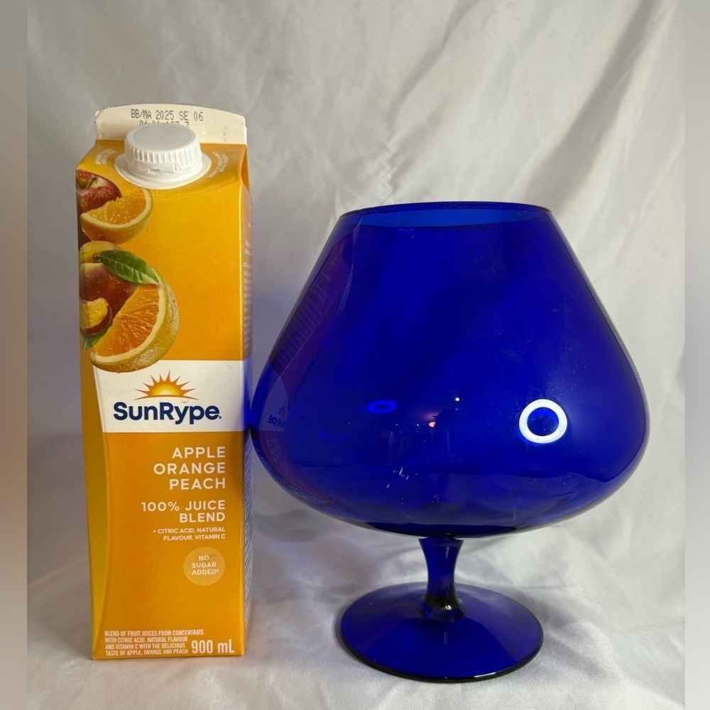 Vintage Impoli cobalt blue brandy snifter